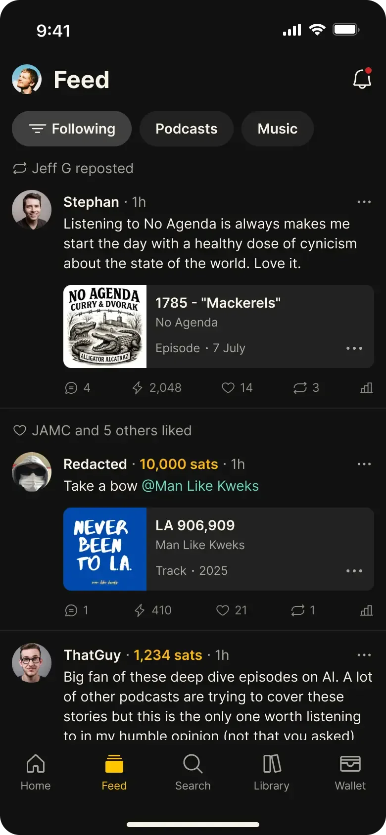The feed
